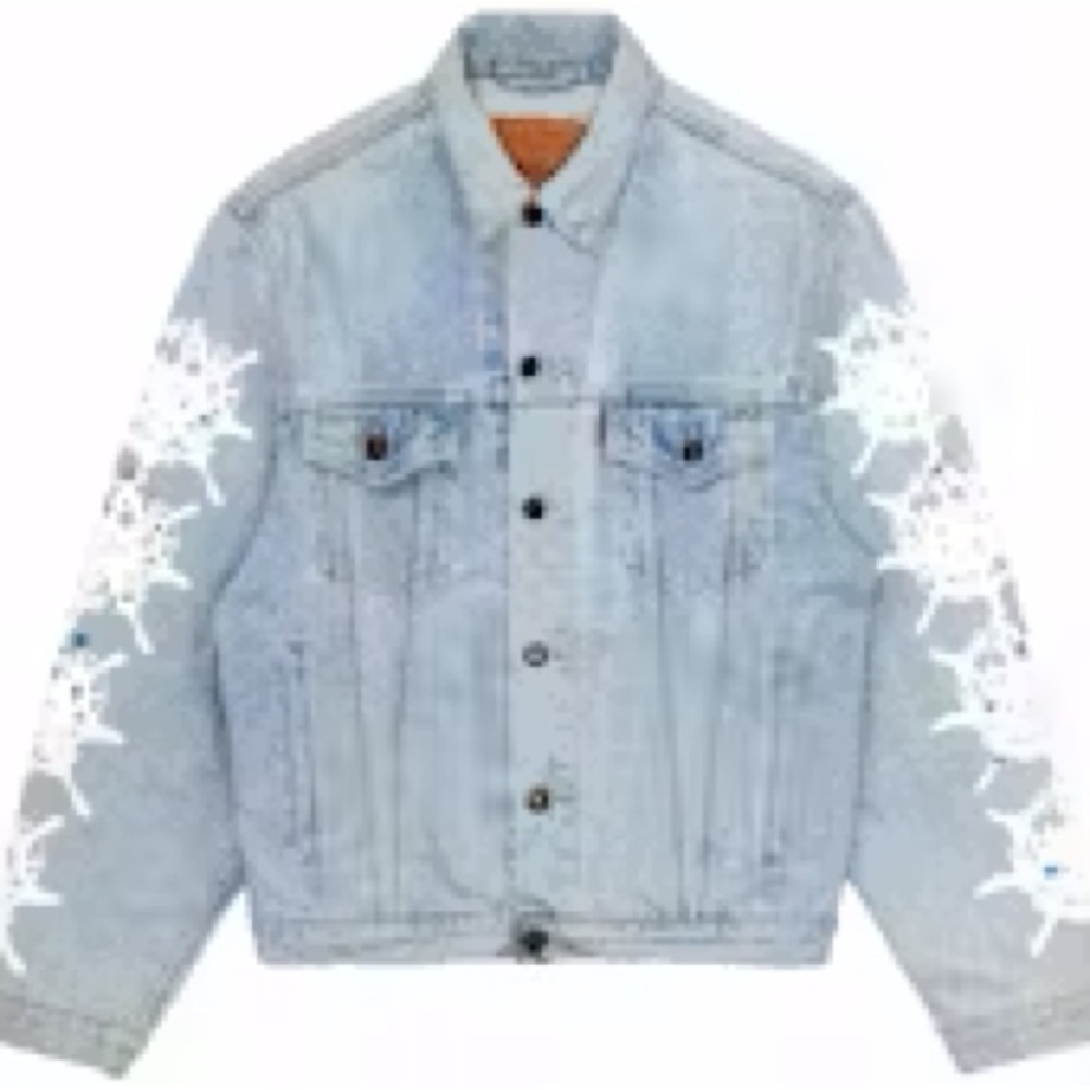 sp5der vintage web trucker jacket